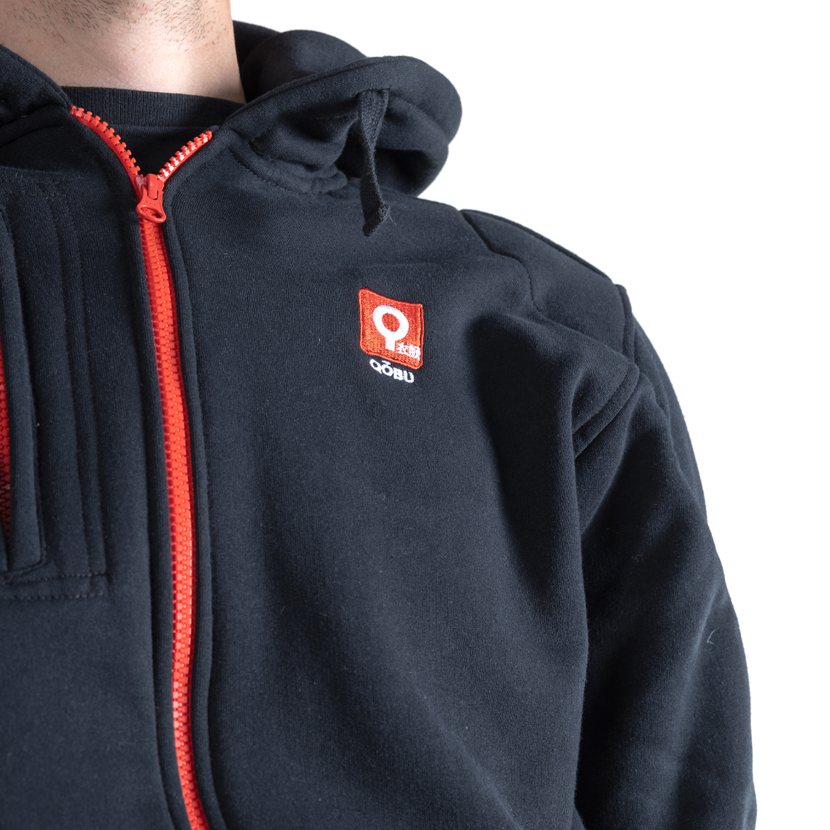 Buzo QOBU Black Hoodie con tejidos Kevlar Delta Motors BMW